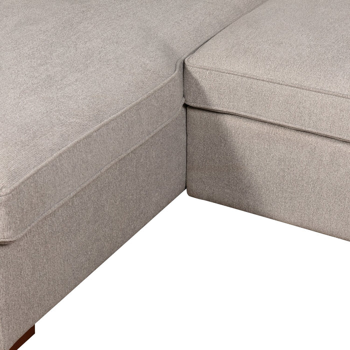 Sofa-lit sectionnel Haven de Scott Living 3 pièces en tissu de chenille - gris