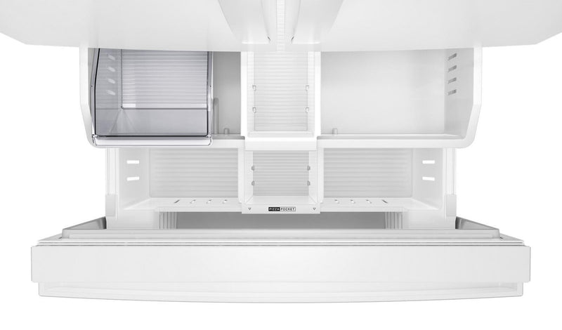 Réfrigérateur Whirlpool de 36 po et de 30 pi3 à portes françaises avec machine à glaçons double - blanc- WRFF3736SW
