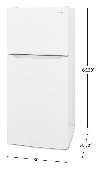 Réfrigérateur Frigidaire de 18 pi3 et de 30 po à congélateur supérieur qui convient à une installation dans un garage - blanc - FFHT1814YW