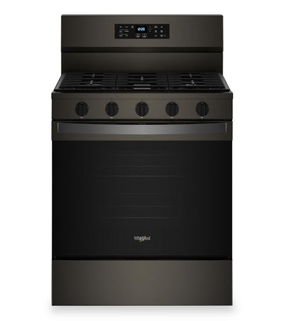 Whirlpool 5 Cu. Ft. Gas Range with Air Fry and Self-Clean - Black Stainless Steel - WFGS5030RV | Cuisinière à gaz Whirlpool de 5 pi³ avec friture à air et autonettoyage - acier inoxydable noir - WFGS5030RV | WFGS50RV