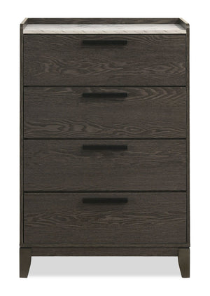 Commode verticale de chambre à coucher Sable de 31 po (L) x 47 po (H) à 4 tiroirs - brun clair