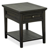Table de bout traditionnelle Hanson de 20 po en pin - graphite