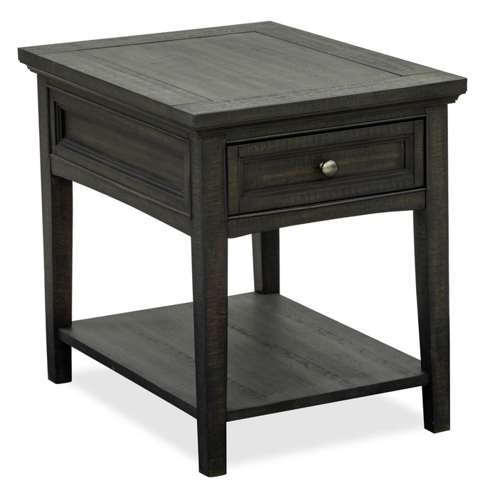 Table de bout traditionnelle Hanson de 20 po en pin - graphite