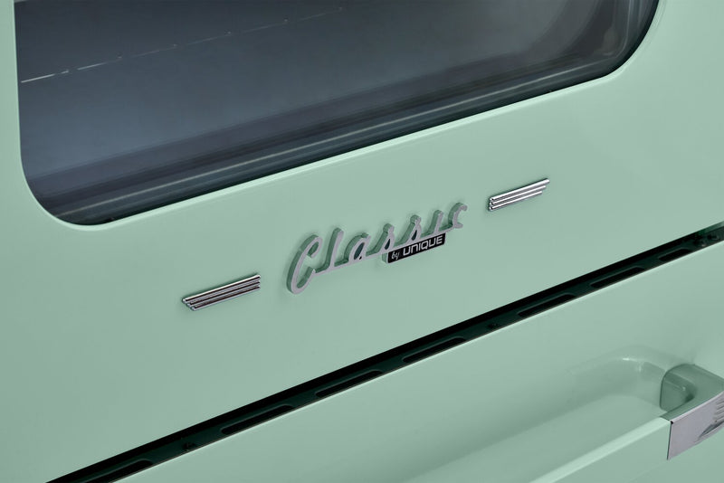 Cuisinière à induction Classic Rétro par Unique de 30 po et de 3,9 pi3 - turquoise brume marine - UNQ-30CR IC T