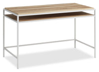  Bureau moderne Truman de 49 po avec tablette - naturel et blanc