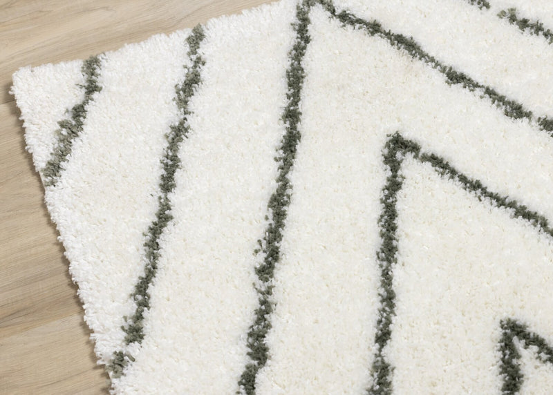 Carpette à poil long Pascal multicolore - 5 pi 3 po x 7 pi 7 po