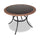 ["Table Ibiza de Kort & Co. pour la terrasse à l’extérieur - osier en résine tressé à la main, dessus de table rond en verre noir, résistante aux rayons UV et aux intempéries - gris foncé et naturelle"]