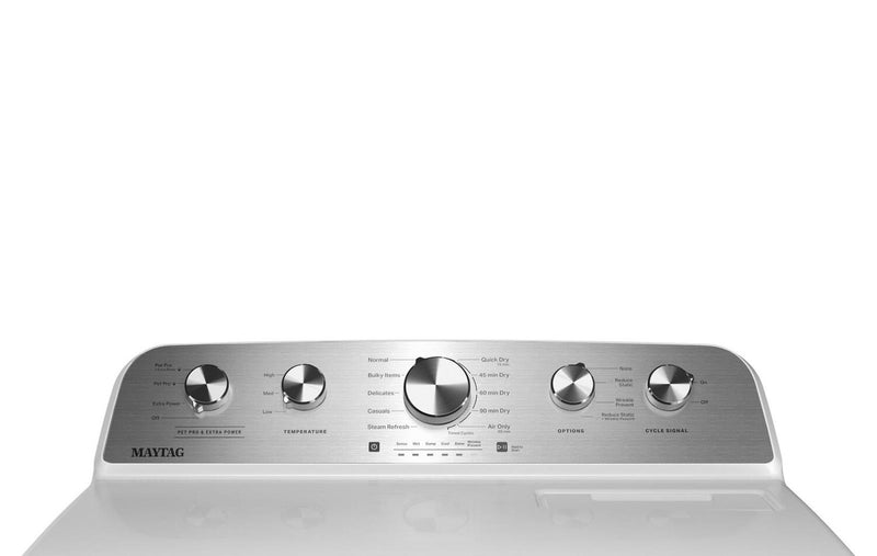 Sécheuse à gaz Maytag de 7,0 pi3 avec option Animal Pet Pro - blanche - MGD5605RW
