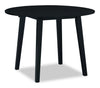 ["Table de salle à manger ronde Bryn de 42 po avec abattant - noire"]