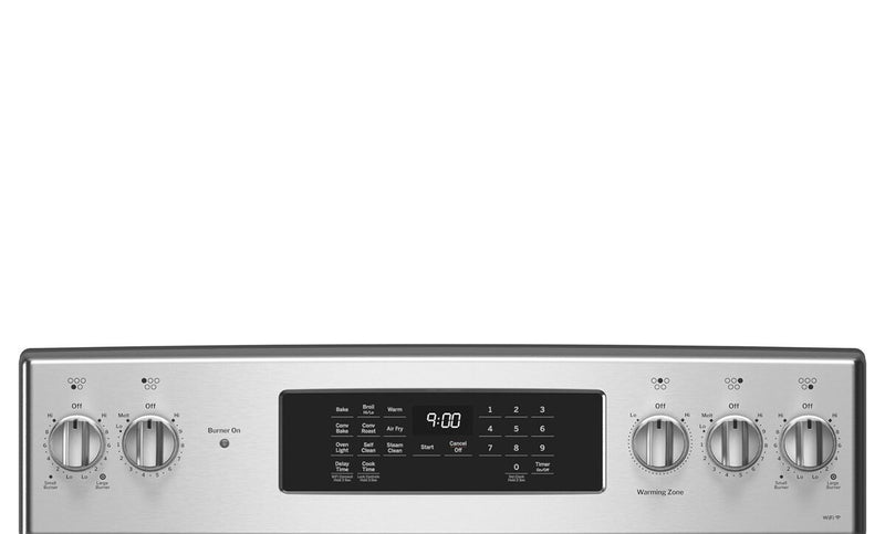 Cuisinière électrique intelligente GE de 30 po - acier inoxydable résistant aux traces de doigts - PCB900YVFS