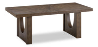  Table de salle à manger Sol de Kort & Co. de 78 po (L) avec base piédestal - brune