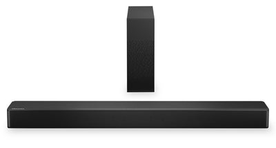 HISENSE HS2100 2.1 Channel 240W Soundbar with Wireless Subwoofer | Barre de son de 240 W à 2.1 canaux HISENSE HS2100 avec caisson d’extrêmes graves sans fil