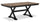 ["Table de salle à manger Raven de 60 po à 78 po (L) avec rallonge papillon se rangeant sous la table - deux teintes, noir et brun "]