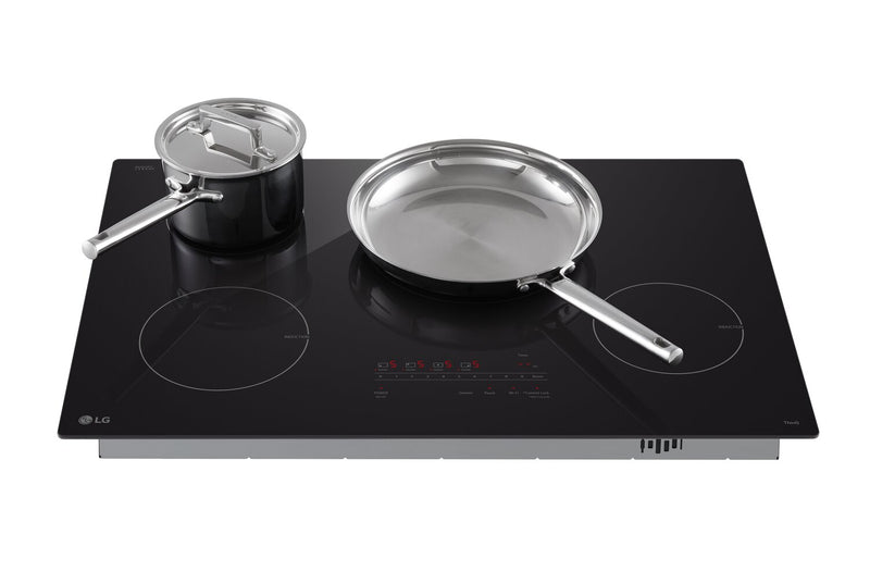 Surface de cuisson à induction LG de 30 po à 4 éléments - vitrocéramique noire - CBIH3013BE