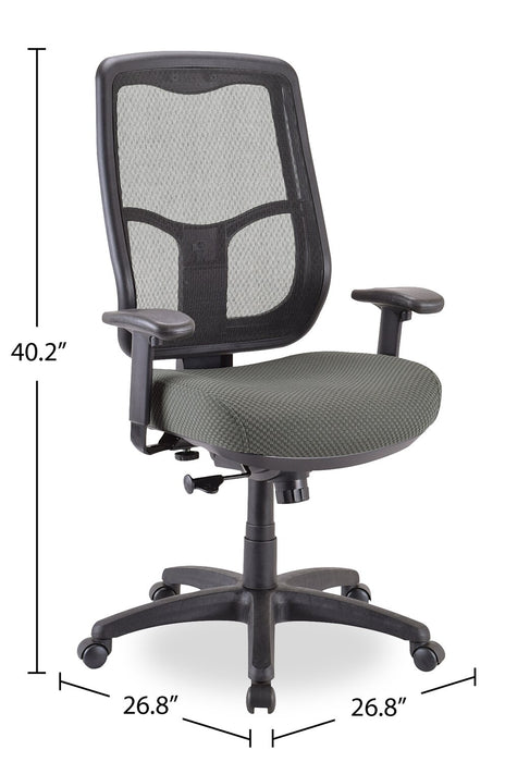 Chaise de bureau Remy de Tempur-Pedic de 26,8 po - olive avec dossier à mailles