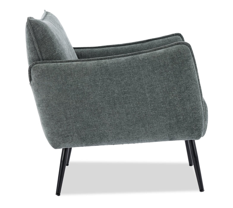 Fauteuil d’appoint Arlo de 29,5 po en tissu d’apparence lin - vert