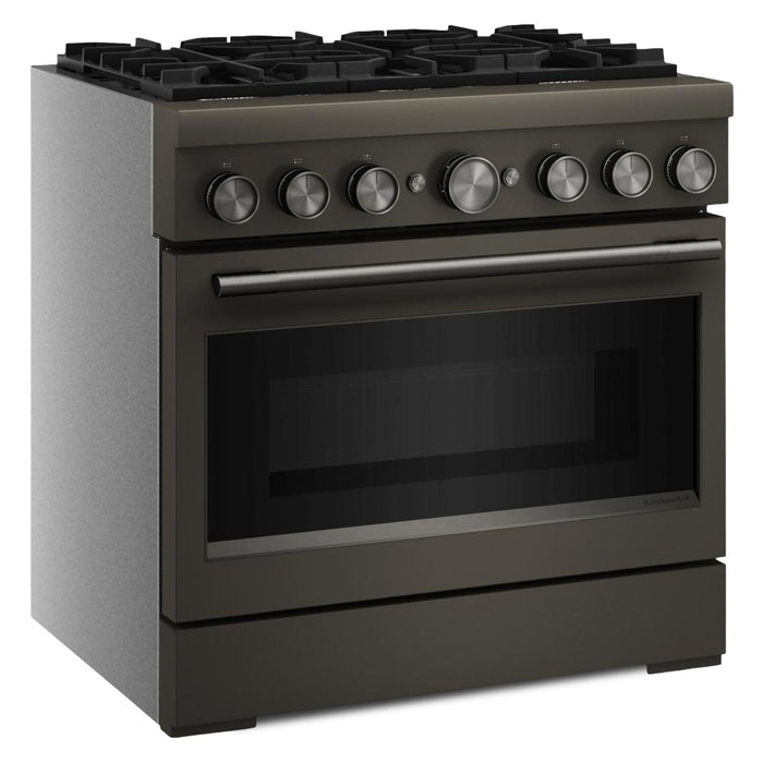 Cuisinière hybride KitchenAid de 5,1 pi3 avec friture à air sans préchauffage - minerai noir - KFDS936SBE