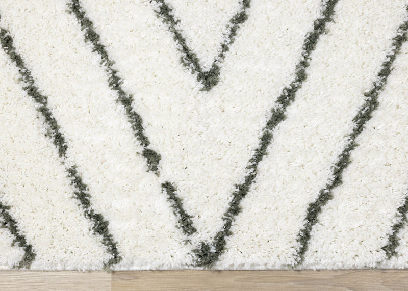 Carpette à poil long Pascal multicolore - 5 pi 3 po x 7 pi 7 po