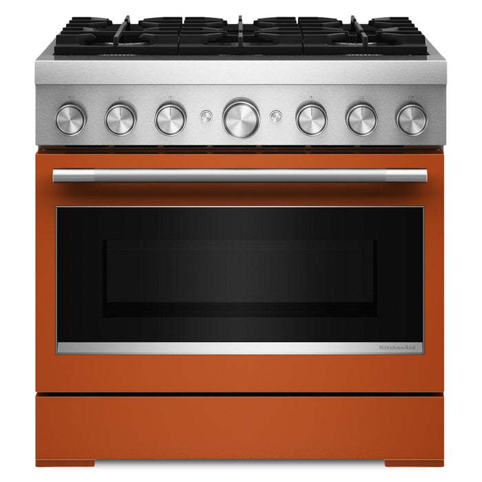 Cuisinière hybride KitchenAid de 5,1 pi3 avec friture à air sans préchauffage - orange brûlée - KFDS936SSC