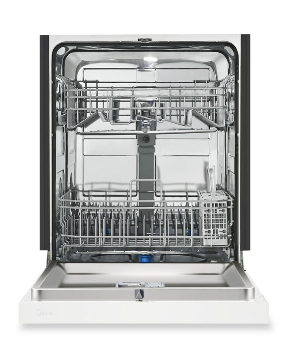 Lave-vaisselle Midea de 24 po avec commandes à l’avant et éclairage intérieur - MDF24P2BWW