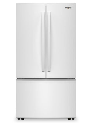 Réfrigérateur Whirlpool de 36 po et de 30,5 pi³ à portes françaises avec distributeur d’eau interne - blanc - WRFF3336SW