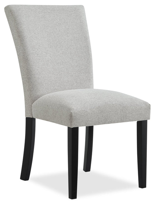 Ensemble de salle à manger Burk 7 pièces avec table de 72 po (L) à dessus en résine en imitation de marbre et 6 chaises - noir et blanc