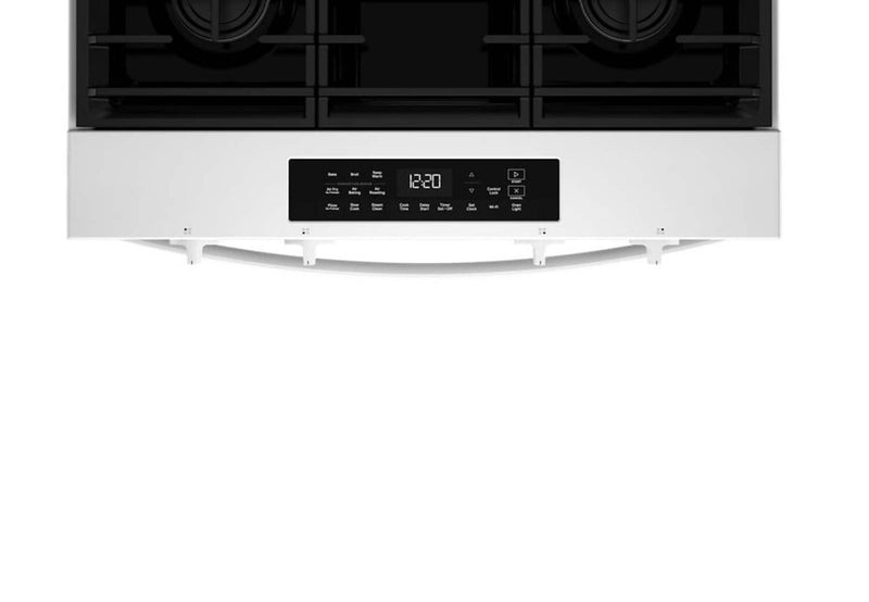 Cuisinière à gaz intelligente Whirlpool de 30 po, 5,0 pi³ avec cuisson à air - blanc - WSGS4530TZ