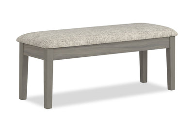 Cove Dining Bench with Cushion Fabric Seat, Lift Top Storage, 46"W - Grey | Banc de salle à manger Cove de 46 po (L) avec siège coussiné en tissu et rangement à dessus relevable - gris