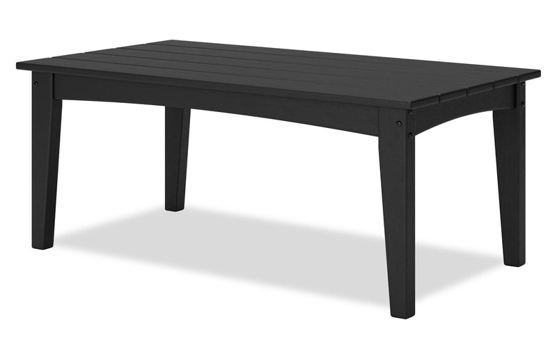 Table à café Lake pour la terrasse à l’extérieur - plastique haute densité, résistant aux intempéries - noire