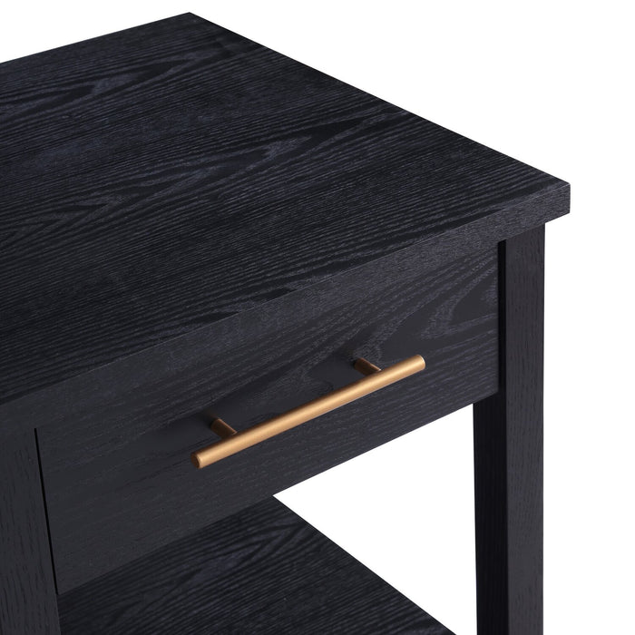 Table de bout Dalton de 20 po avec tiroir - noire 