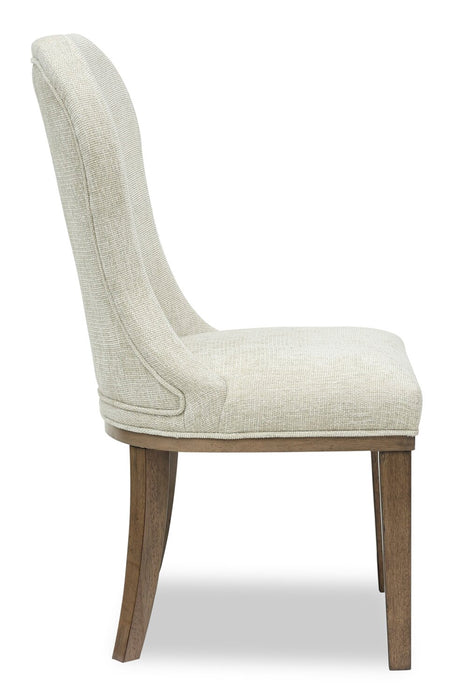 Chaise de salle à manger Clara en tissu de polyester - taupe
