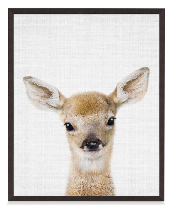 Œuvre d’art encadrée « Baby Dear » avec fini stuc - 17 po x 21 po
