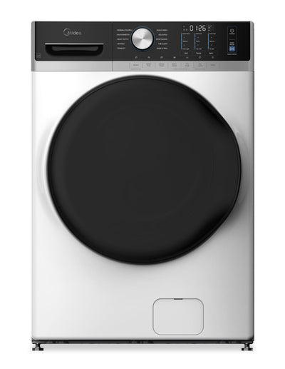 Midea 5.2 Cu. Ft. Front Load Washer with Steam Care – White - MLHW52S7AWW | Laveuse Midea à chargement frontal de 5,2 pi³ avec soin à la vapeur – blanche – MLHW52S7AWW