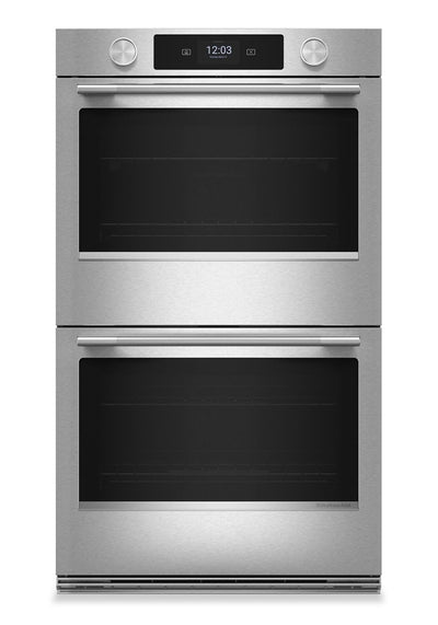 KitchenAid 27" Smart Electric Double Wall Oven - PrintShield™ Stainless Steel - KOED727SP | Four mural intelligent électrique KitchenAid de 27 po - acier inoxydable PrintShieldMC - KOED727SPS