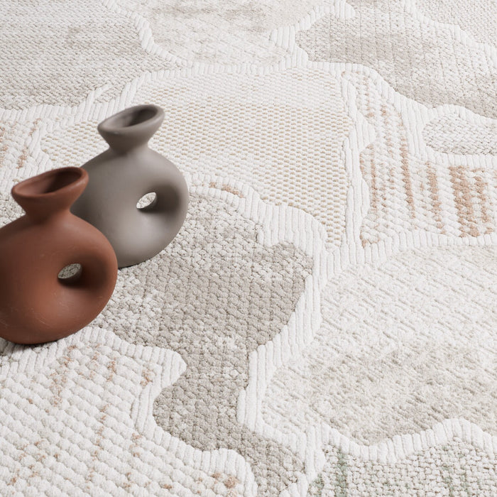 Carpette Cove multicolore à motif de vagues - 5 pi 3 po x 7 pi 7 po