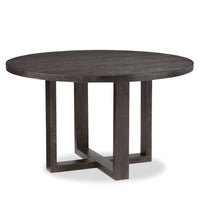  Table de salle à manger ronde Zelda de 52 po (L) avec base piédestal - brun espresso