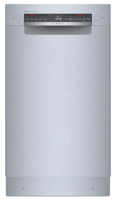 Lave-vaisselle intelligent Bosch série 300 de 18 po avec commandes à l’avant, PrecisionWash et 3e panier - SPE53C55UC