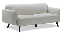  Sofa Sadie de 78,7 po en tissu avec pattes en hévéa - beige