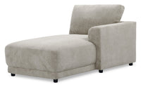  Fauteuil modulaire de droite Voyage en tissu avec coussins de dossier amovibles - beige