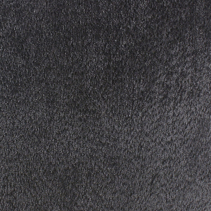 Causeuse arrondie Moon de 78 po en tissu avec coussins décoratifs - noir corbeau laineux