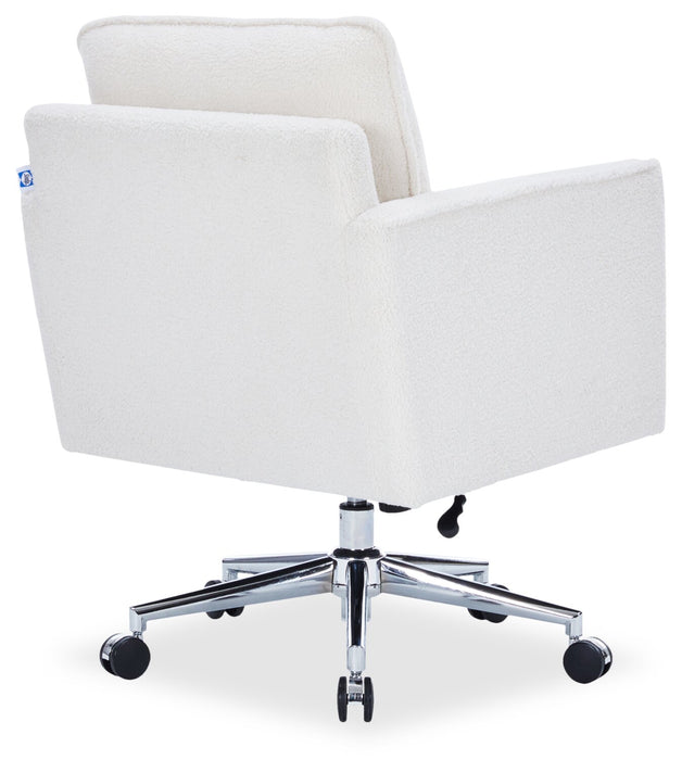 Chaise de bureau réglable Dove de Sealy de 26 po - ivoire 