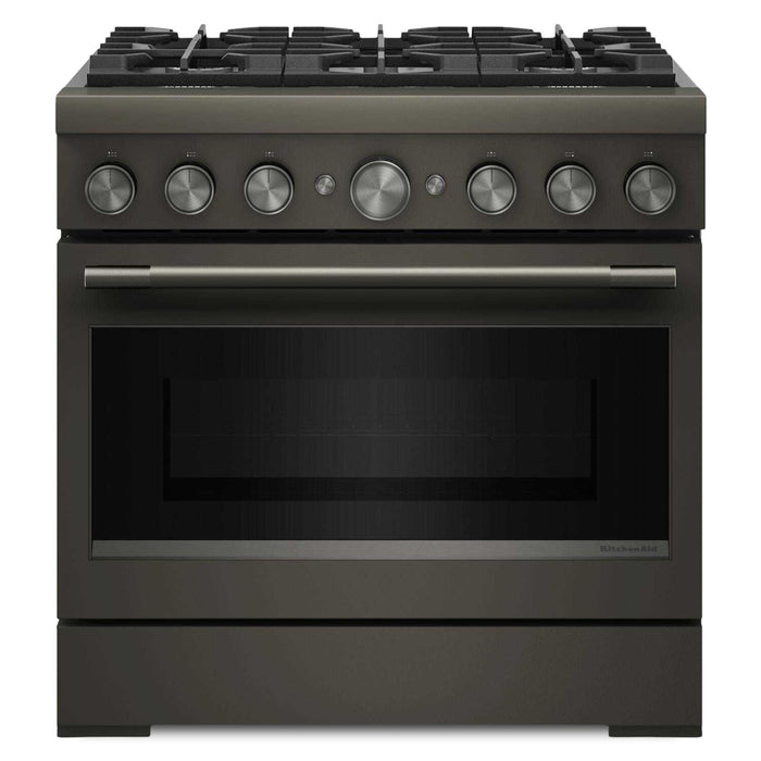 Cuisinière hybride KitchenAid de 5,1 pi3 avec friture à air sans préchauffage - minerai noir - KFDS936SBE