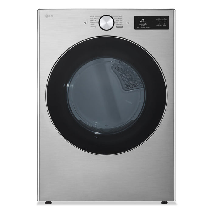 Sécheuse à gaz intelligente LG à chargement frontal de 7,4 pi3 avec AI Sensor DryMC - acier graphite - DLGX5801V