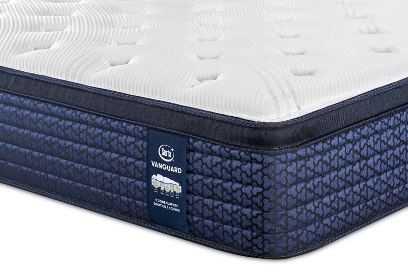 Matelas moyen à Euro-plateau Stonebridge Vanguard de Serta pour lit simple très long 