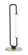 Lampe de table à DEL Oxford de 20 po noir mat et laiton