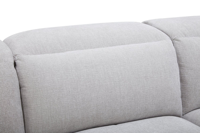 Sofa sectionnel de gauche à inclinaison électrique Presidio 6 pièces - poudre