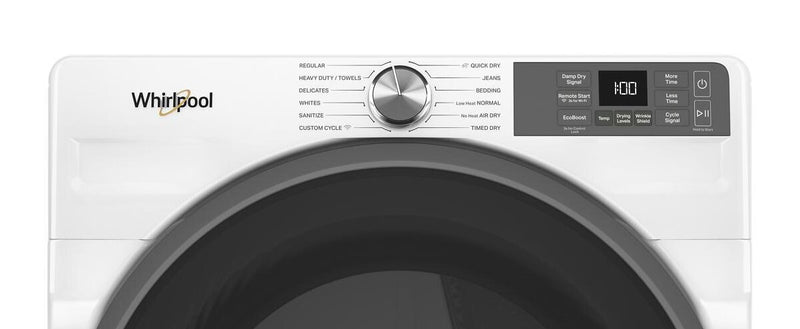 Sécheuse à gaz intelligente Whirlpool de 7,4 pi³ avec Wrinkle ShieldMC - blanche - WGD5720RW