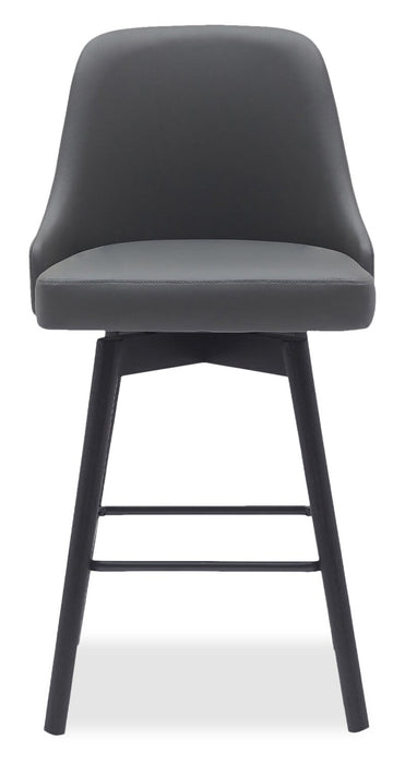 Tabouret bar pivotant Nash de hauteur comptoir - gris foncé