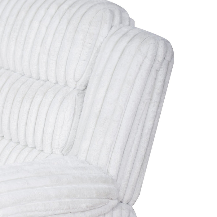 Sofa inclinable Bryson de 82,5 po en tissu de fausse fourrure - gris brume