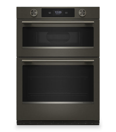 KitchenAid 30"  Smart Electric Combo Wall Oven - Black Ore - KOEC730SBE | Four mural combiné intelligent électrique KitchenAid de 30 po - minerai noir - KOEC730SBE